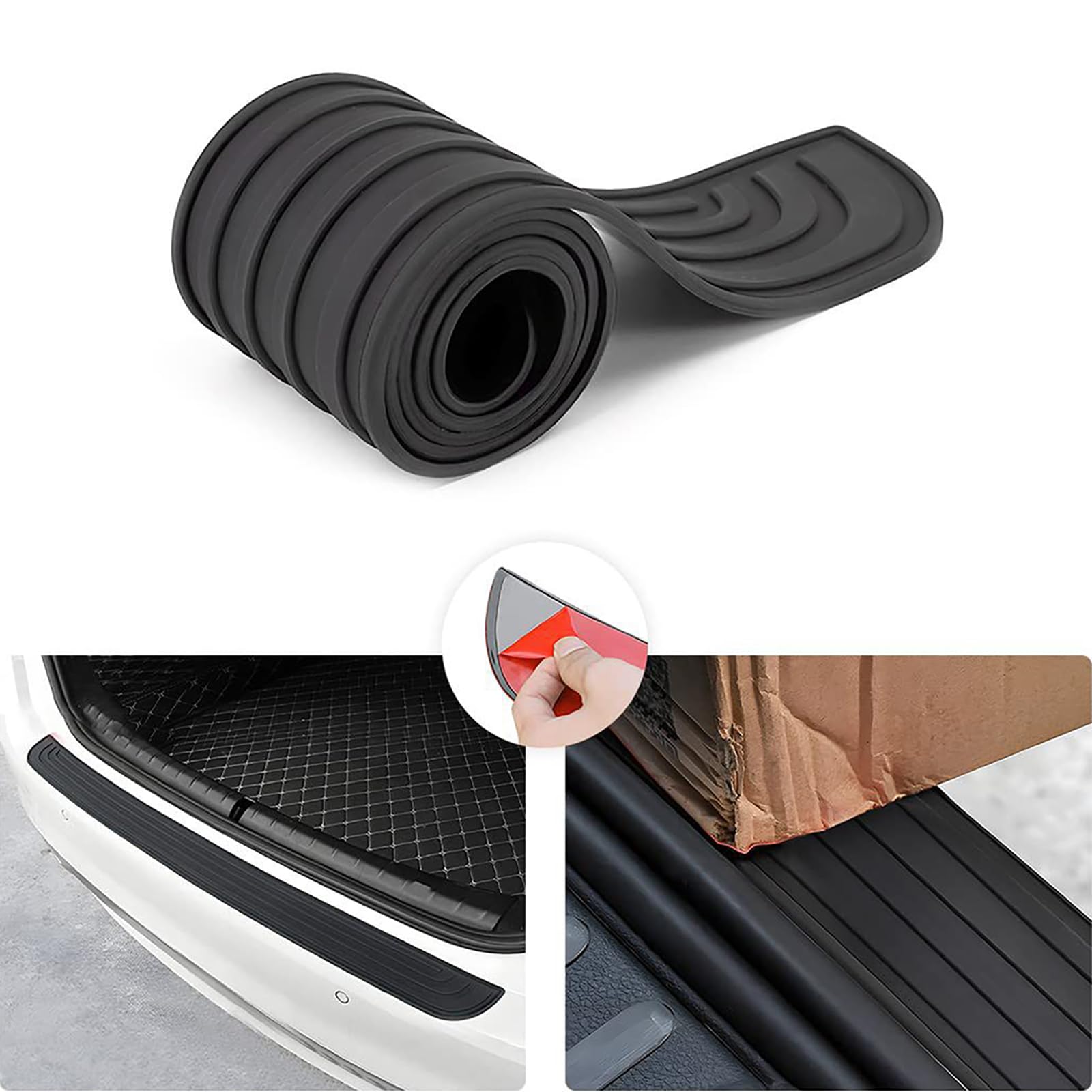 Protection Pare-Chocs Arrière Auto-Adhésive Pour Skoda Karoq – Bande Caoutchouc Noire 104x9 Cm - 12