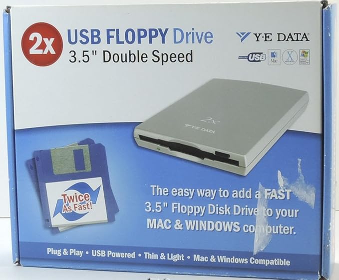 YE DATA YD8U12 2X High Speed USB Floppy Disk Drive ( PC / Mac