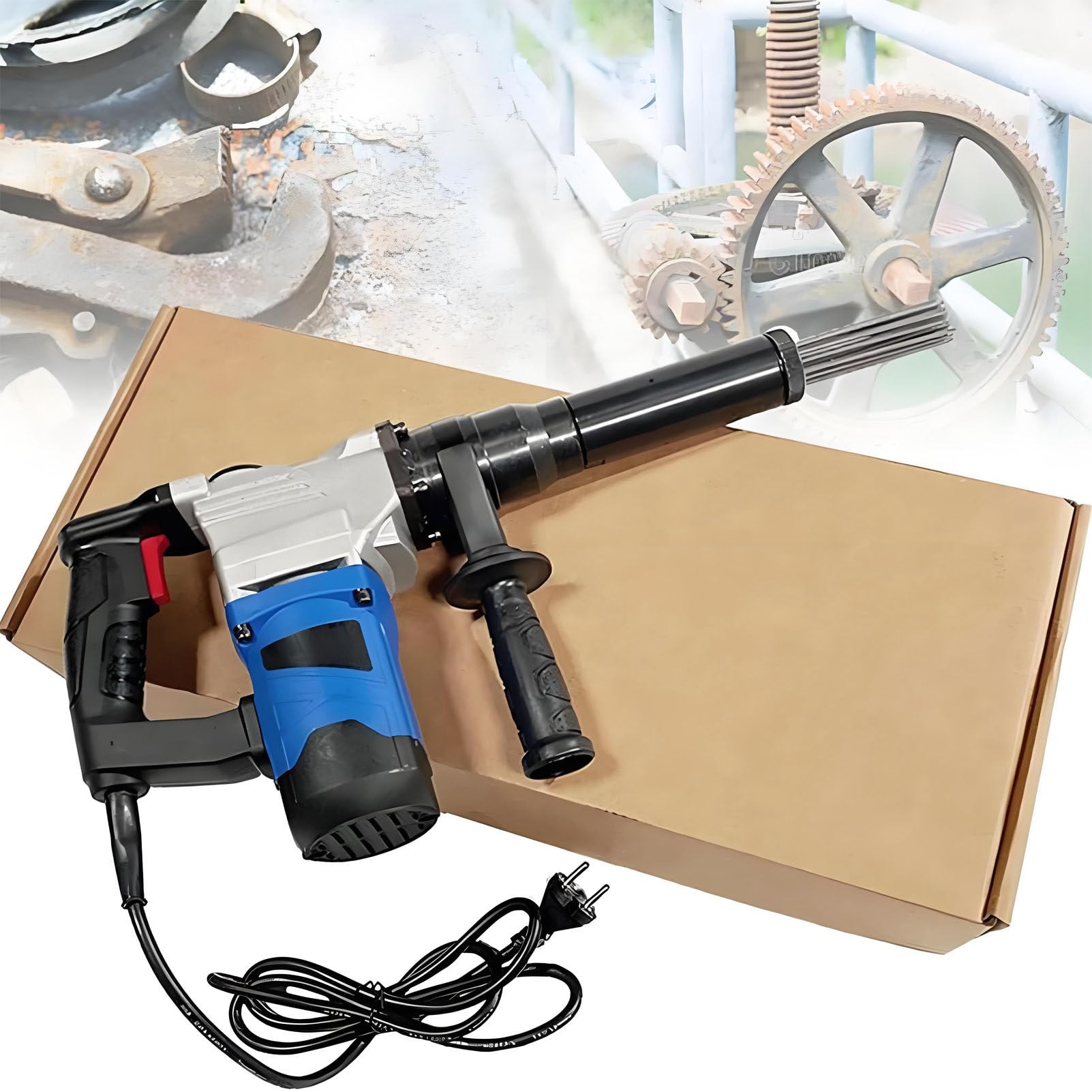Removedor eléctrico de Agujas, desincrustador de Agujas de Grado Industrial, desincrustador eléctrico de Agujas, portátil con empuñadura de Pistola para Eliminar óxido y escoria de Soldadura.