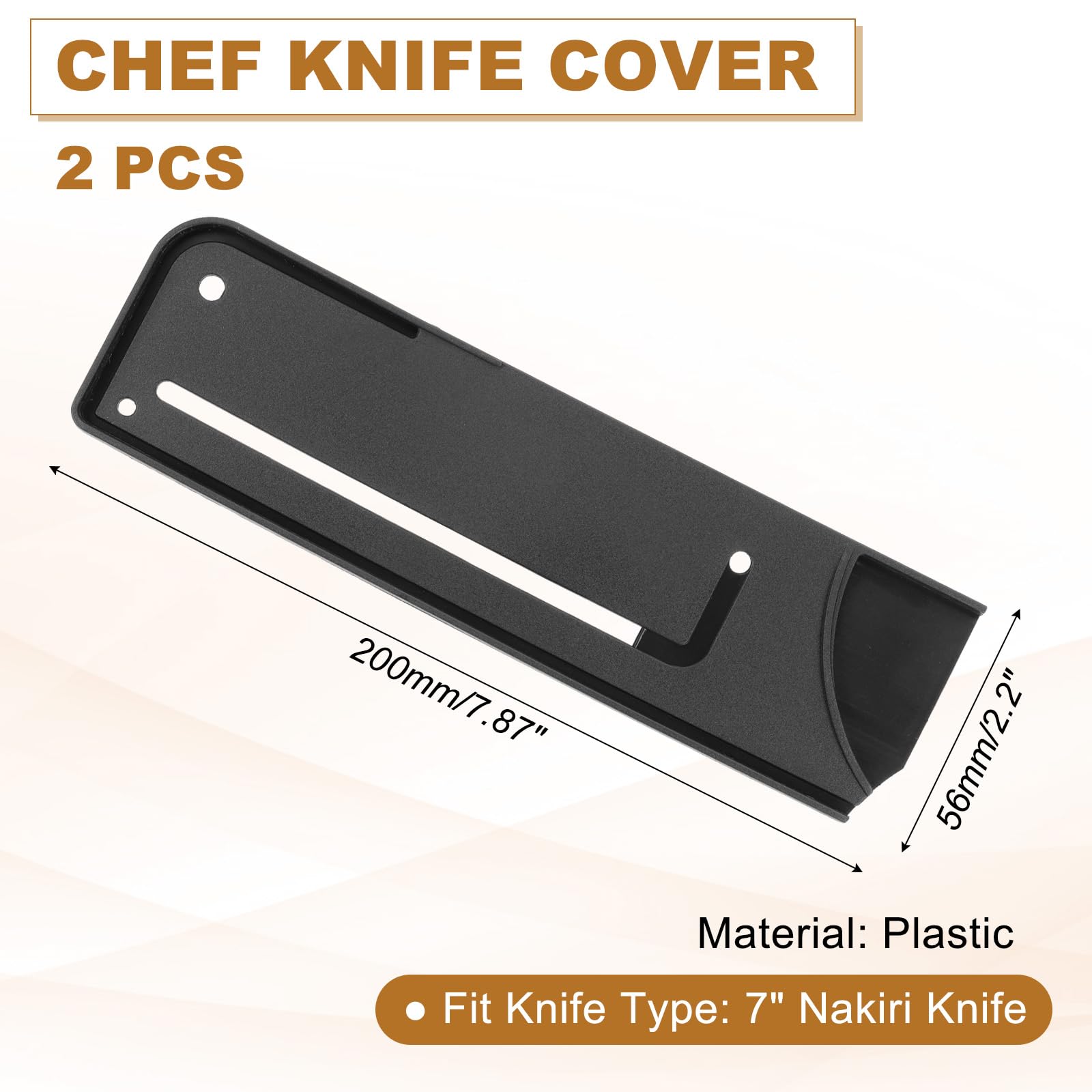PATIKIL Plastica Sicurezza Coltello Copertura Guaine Per 7 Quot Nakiri 455100