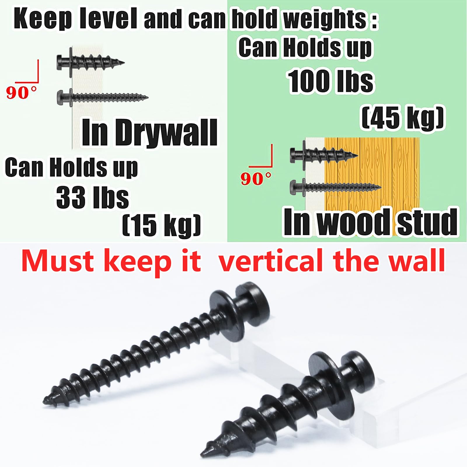 laffeya Bear Claw Picture Hanging Screws, for Picture Frames & Clock & Mirror with frame & Various Wall Decor - Image 4