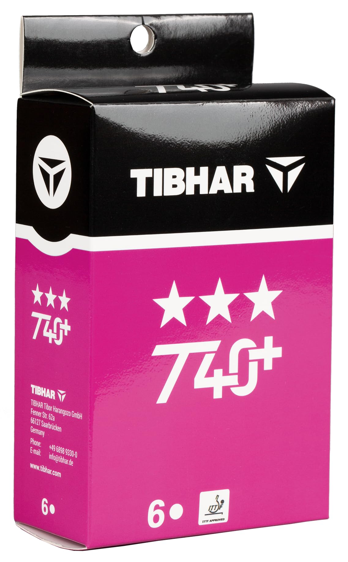 Tibhar Pelotas de tenis de mesa T40+ *** 3 estrellas | Aprobación ITTF para juegos de puntos y competiciones oficiales | 6 o 100 unidades | Calidad única de plástico ABS - 2