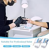 Vista 19 de 100 Sets Professional Disposable Manicure Kit Basics 4 Piece Nail Kit Wood Nail File 100/180 Grit, Mini Buffer 80/100 Grit, Wood Stick and Handle