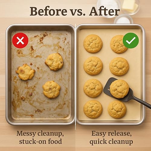 Miniatura 5 de Hojas de papel pergamino precortadas antiadherentes, 12 x 16 pulgadas, 24 hojas