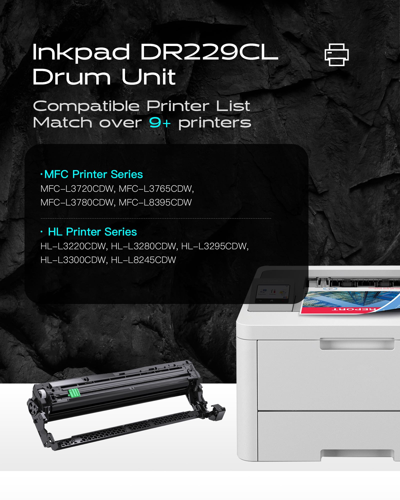 Compatible DR229CL Drum Unit 4 Pack For Brother MFC L3720CDW MFC