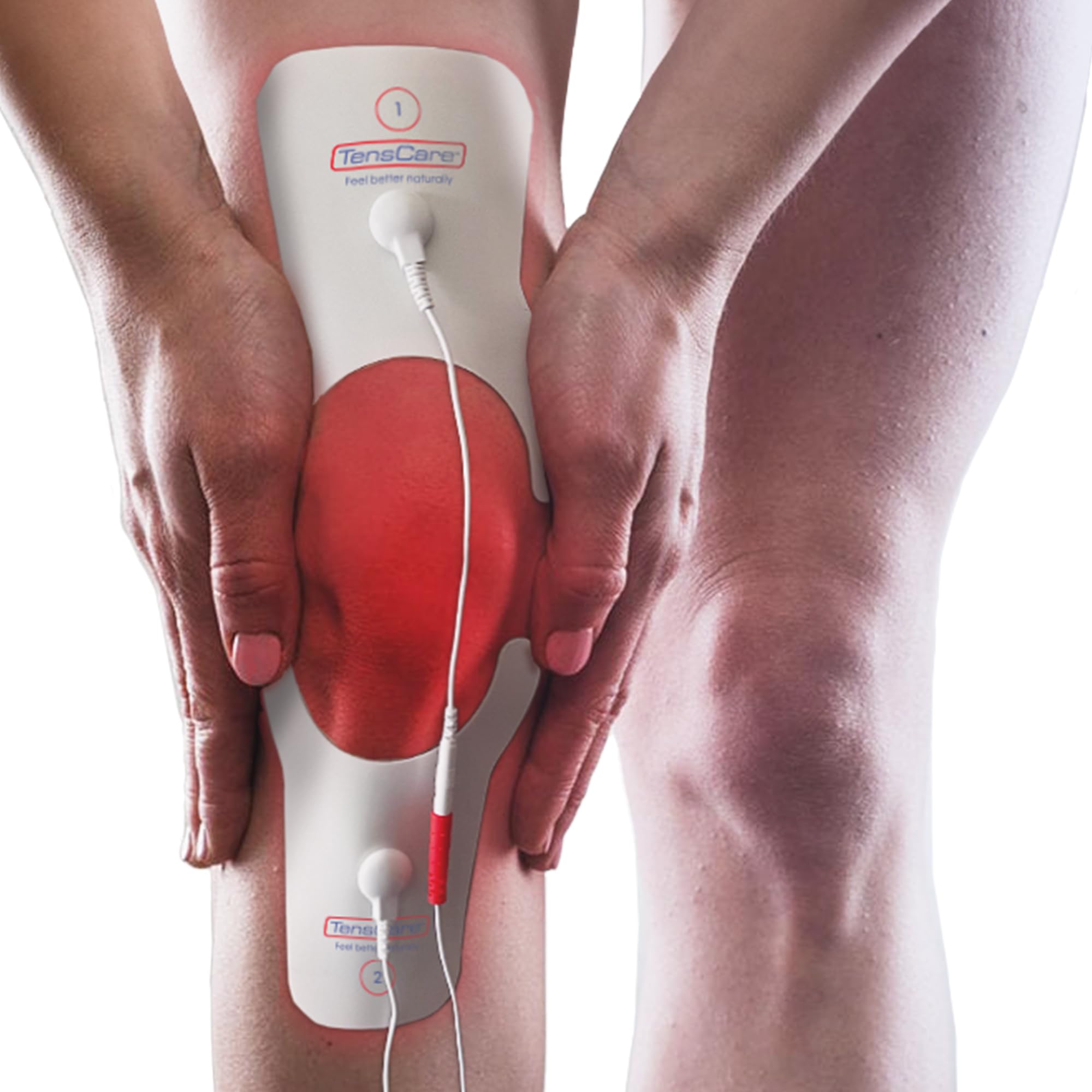 TensCare Ailment-Specific TENS & EMS Electrodes for Knee Pain Relief – High-Performance Adhesive Hydrogel, Reusable Up to 20 Times, Universal Compatibility – Safe & Effective for Knee Therapy