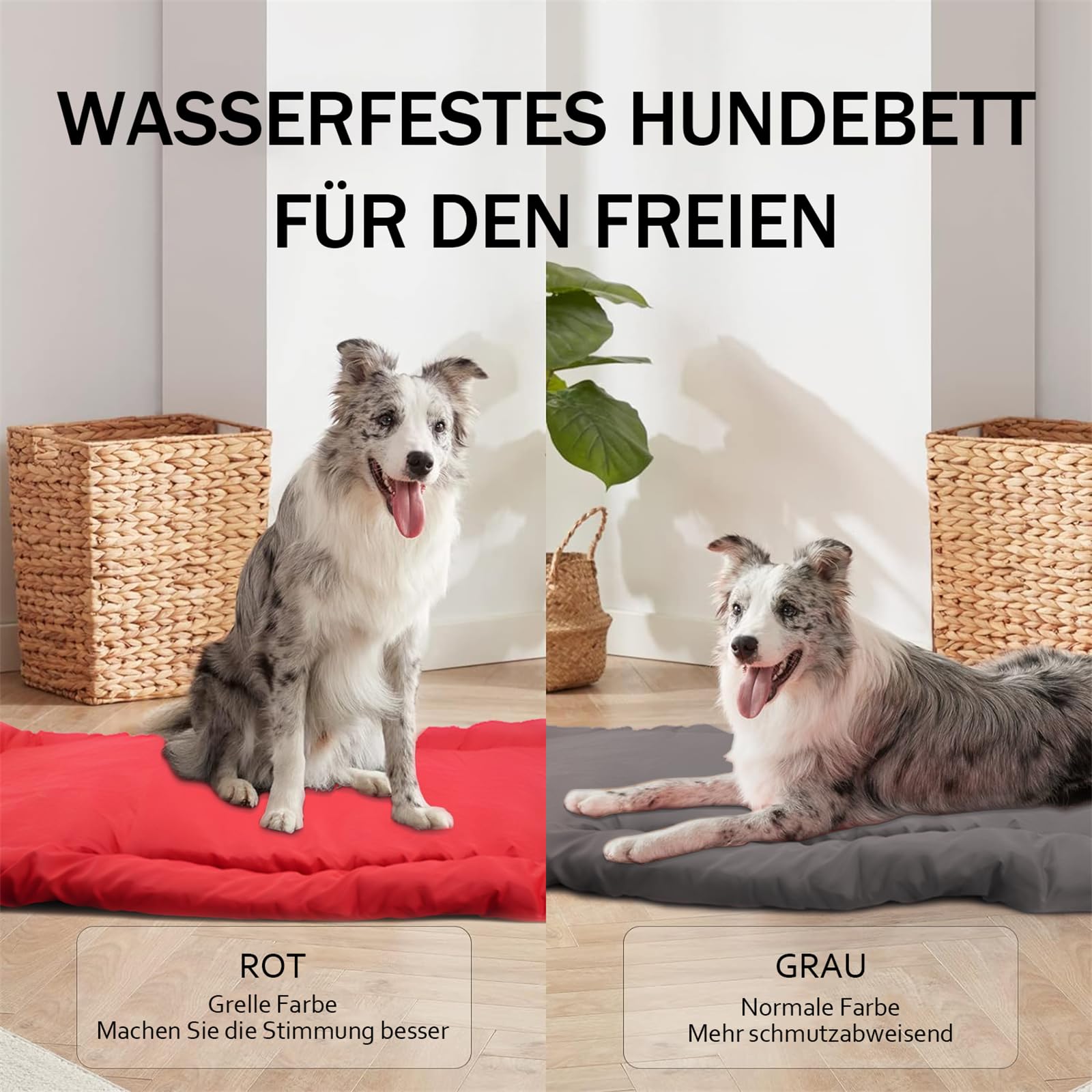 Tappetino per Cani Pieghevole,facile da pulire,resistente tappetino per cani in oxford,Impermeabile Letto per Cani Gatti Portatile Coperta Domestici Materasso Multifun (Rosso, 90x60cm)