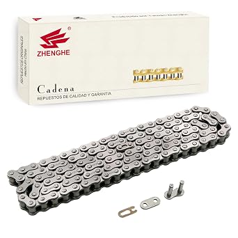 428H Motorcycle Chain 122 Links with Connecting Master Link 428 Heavy Duty Chain for 125 200cc Motorcycle Mini Bike Dirt Bike Go Kart TaoTao Coolster Baja Kazuma ATV