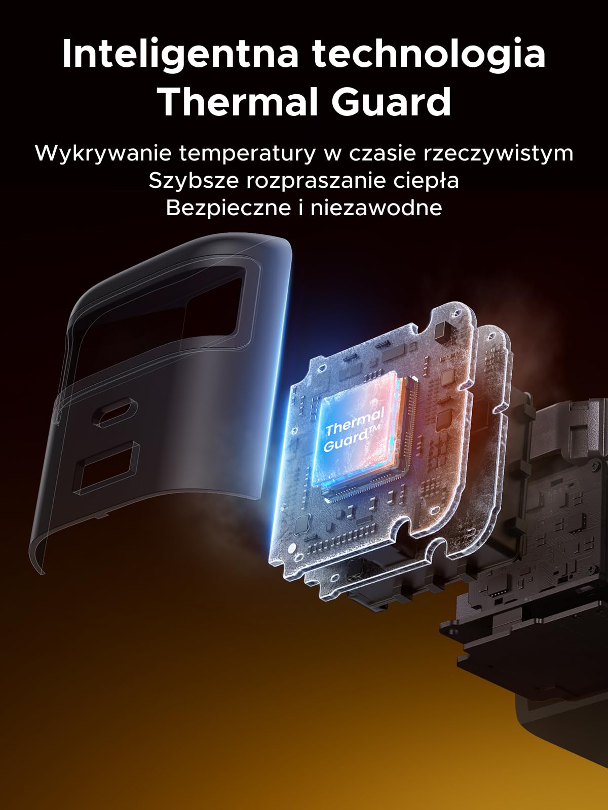 UGREEN Nexode Ładowarka USB-C 65 W, z przedłużanym kablem o długości 69 cm, 3 porty