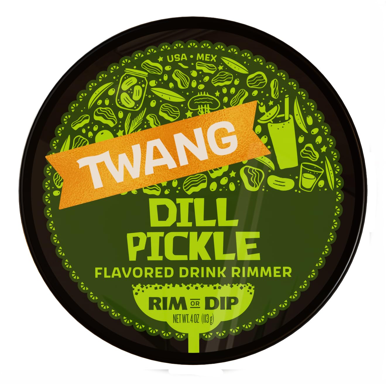 Dill Pickle Cocktail Rimming Salt, Garnish Drink Rimmer for Bloody Marys, Micheladas, Margaritas (Pack of 1)