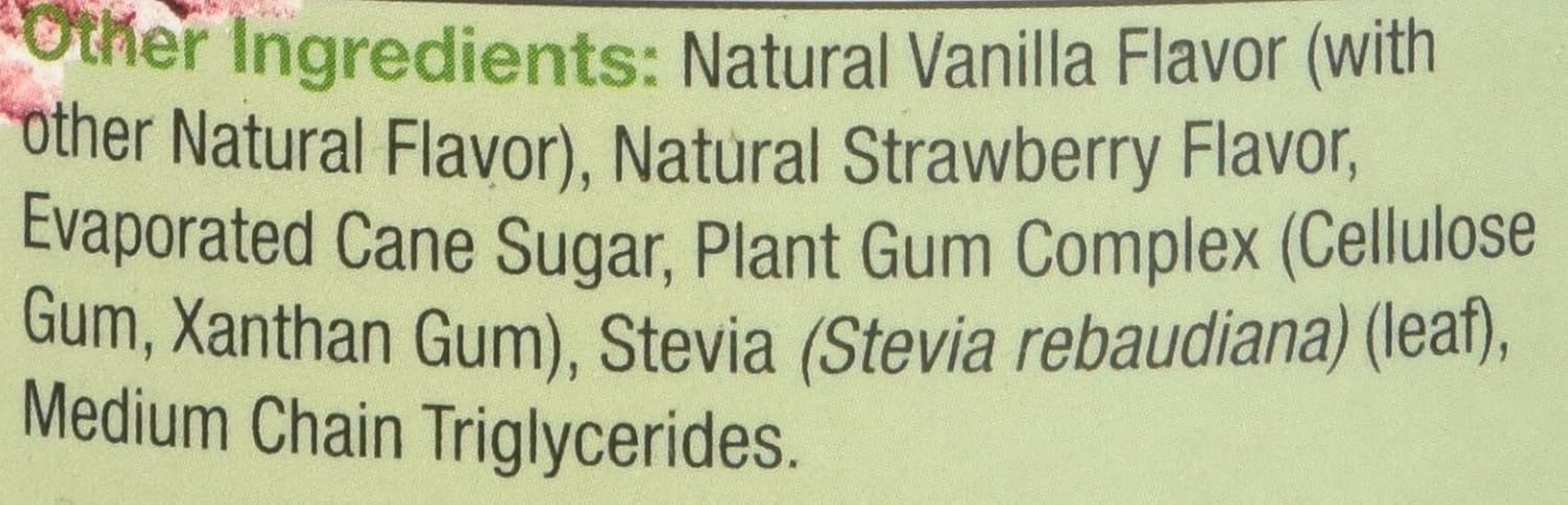 Genceutic Naturals Plant Head Protein Naturally Flavored Best Tasting Strawberry Raw Vegan Vegetarian Protein Dietary Supplement Gluten Soy Dairy GMO Free – 30 Servings (1.8 Pounds)