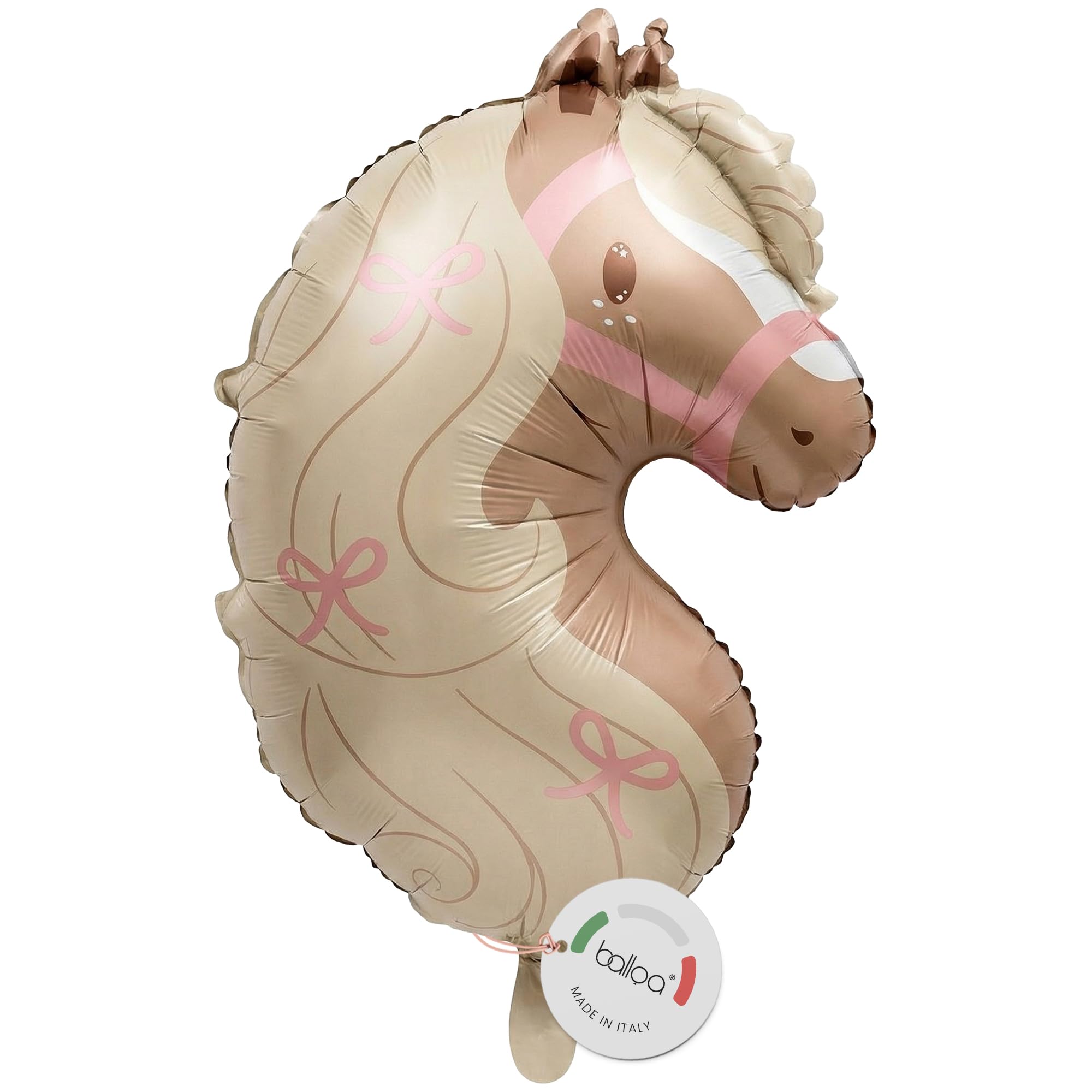 balloa Folienballon XXL Boho Pony Bauernhof Tiermotiv, Helium Ballon Tier, Luftballon Pferd für Kindergeburtstag, Partydeko Mädchenparty, Geschenk zum Geburtstag, Tierballon, 74cm