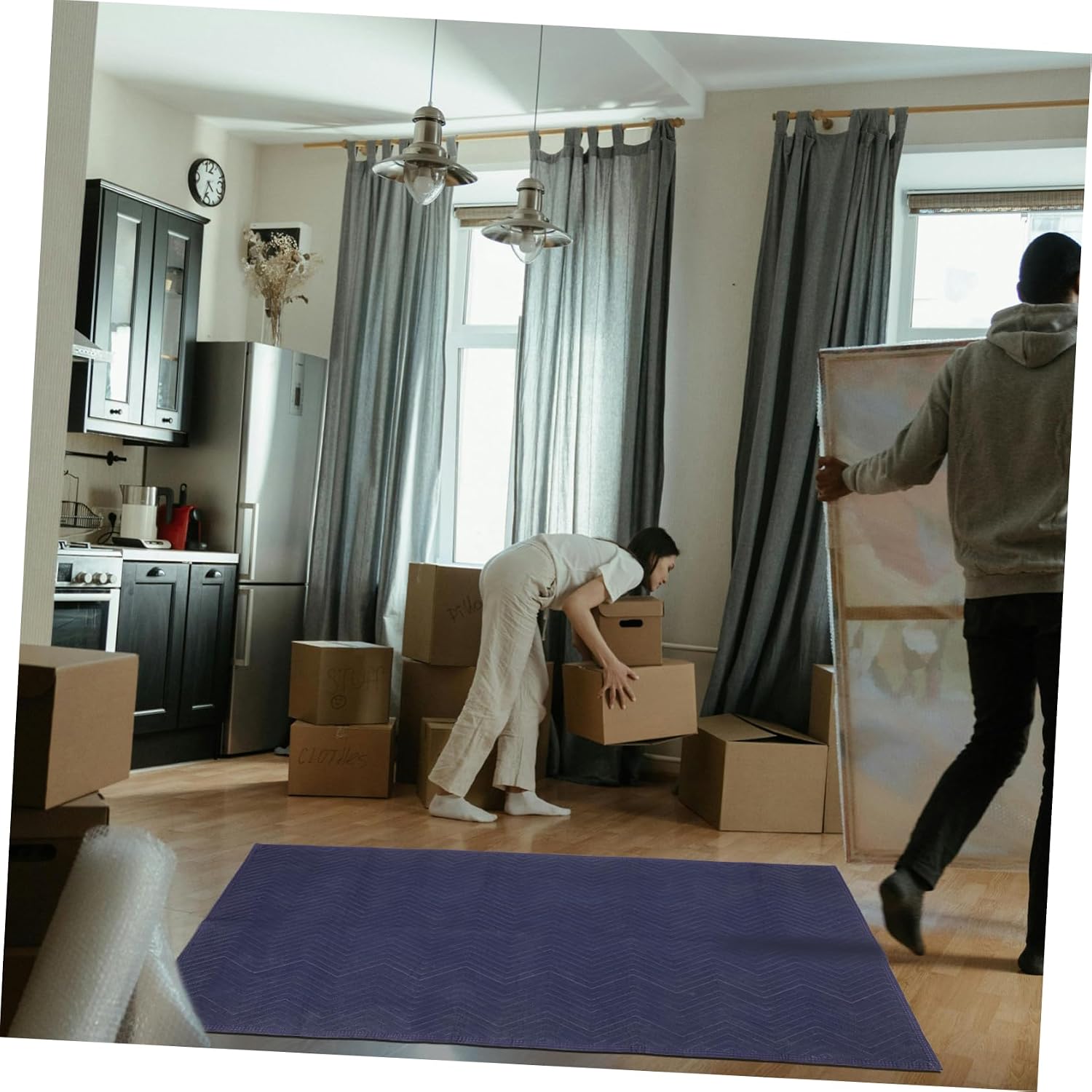 OSALADI Moving Blanket for Furniture Heavy Duty Packing Blanket Non- for Moving Transportation Needs for Daily Use and Packing Supplies