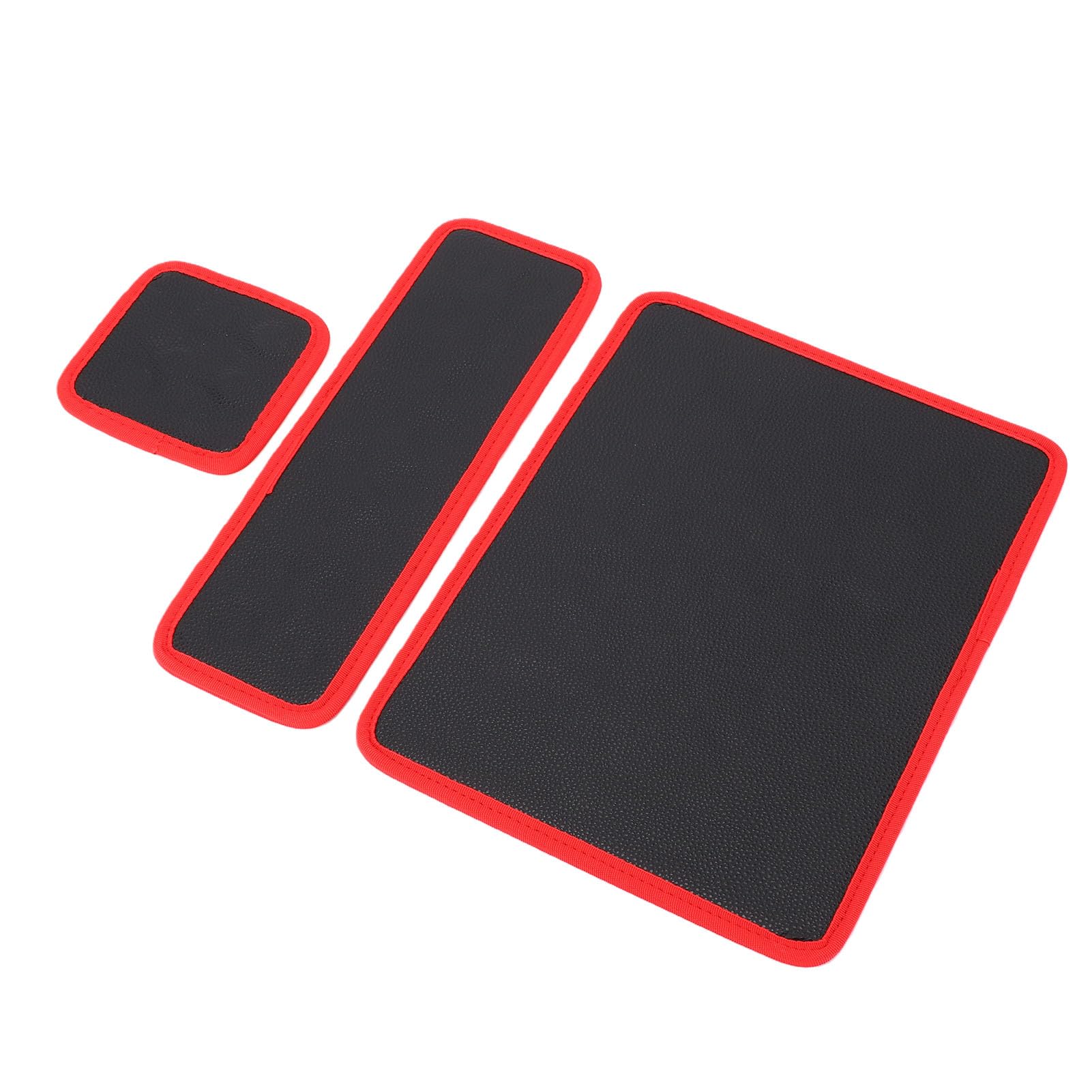 Keenso Magnetisches Werkzeugmatten-Set, Flexible Magnetunterlage mit PVC-Oberfläche, 3-teilige Rutschfeste Teilehalterschalen für die Organisation von Autoreparaturwerkstätten und Garagen