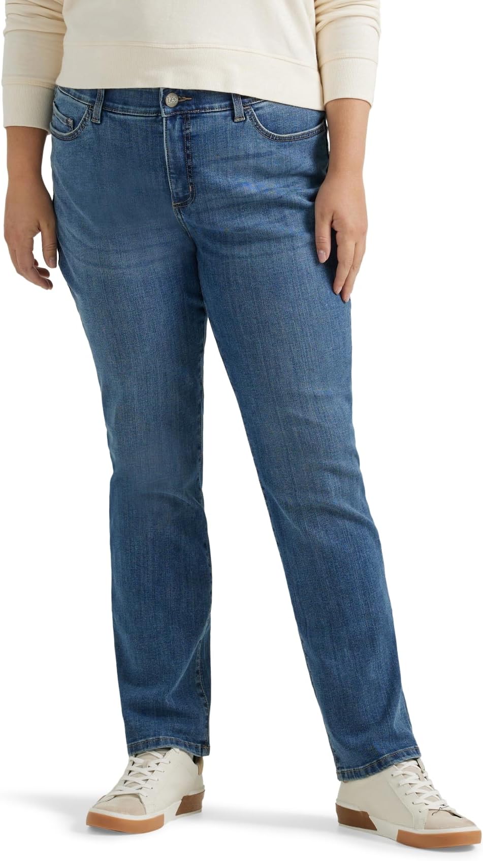 Women's Plus Size Ultra Lux Comfort with Flex Motion Straight Leg Jean