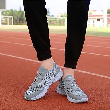 Scarpe Da Ginnastica Da Uomo Per Corsa, Camminata, Tennis, Casual, Palestra, Atletica, Fitness, Sport, Lavoro A Maglia, Alla Moda, Leggere, Comode, Per Lavorare All'aperto, Scarpe Piatte Per Jogging - Foto 9