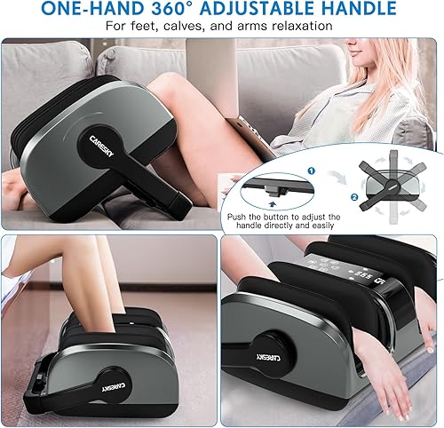 Miniatura 6 de Máquina masajeadora de pies Shiatsu para neuropatía y alivio del dolor, terapia de calor sorpresa, amasamiento profundo de 5 intensidades,