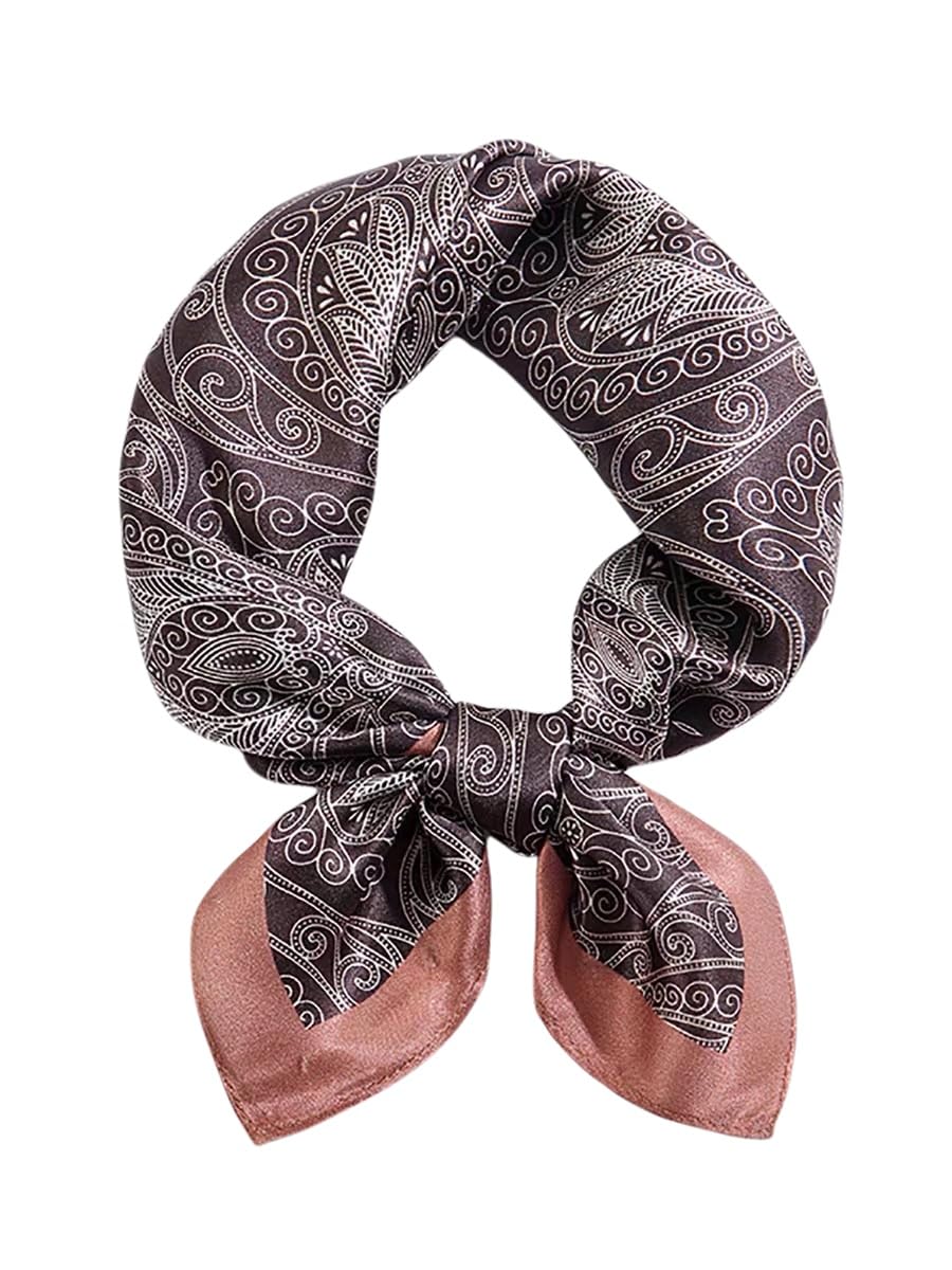 ANDANTINO 100% Mulberry Silk Scarf -21” Square Neckerchief with Gift Packed