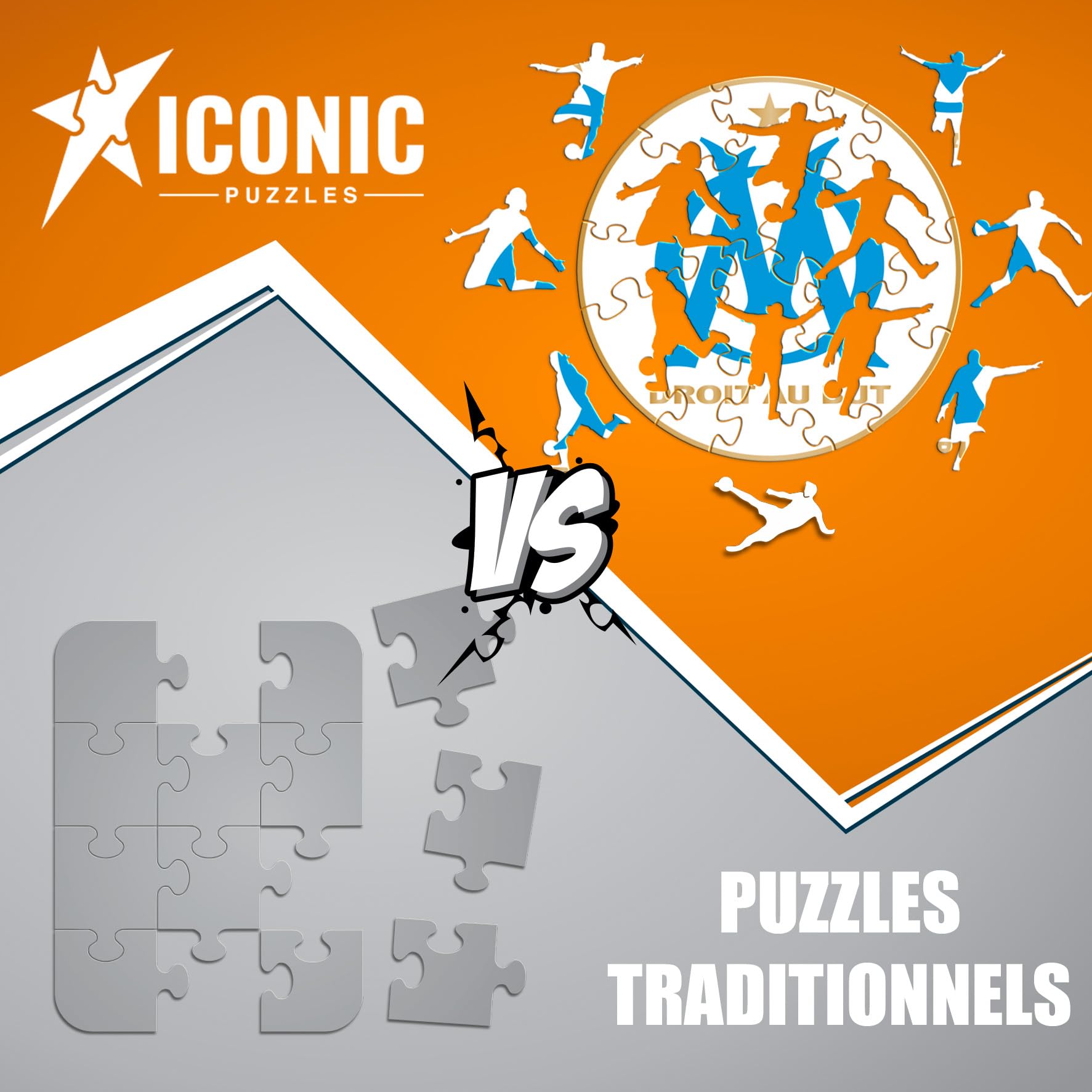 Iconic Puzzles, Drewniane puzzle unisex dla dorosłych, wielokolorowe, M, 270 sztuk