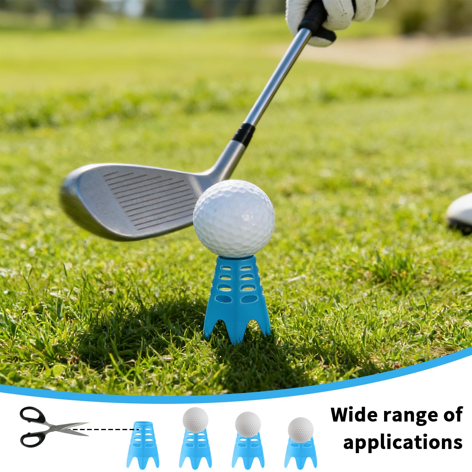 36 Piezas Tees de Golf Reutilizables de Plástico para Simulador, Alfombrilla de Interior