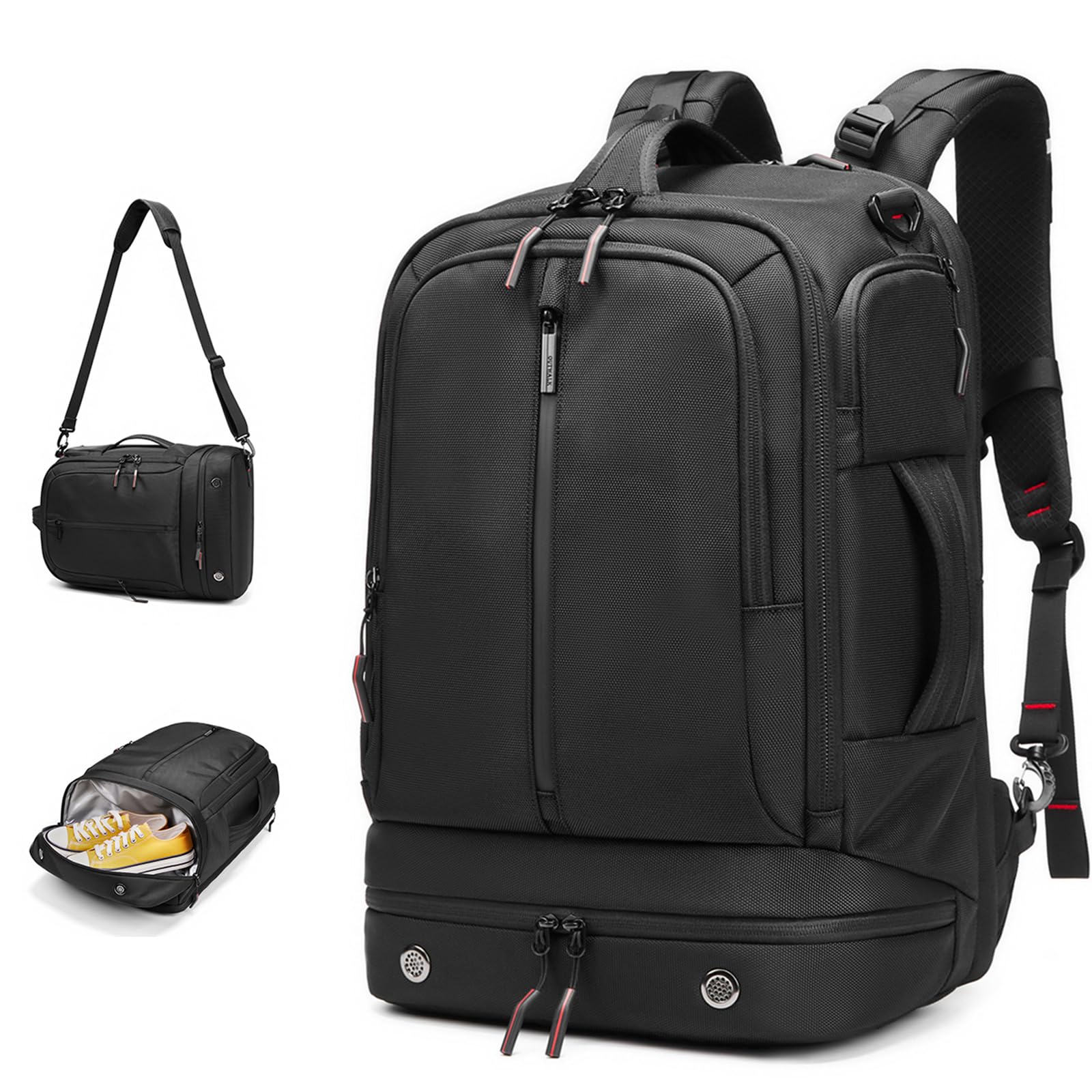 Somago 16 Inch Laptop Backpack Water Resistant Carry On Daypack Backpack Anti Theft Travel Rucksack Backpack with Shoe Compartment Shoulder Strap for