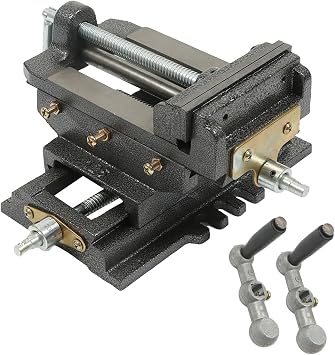 5 Inch Cross Slide Drill Press Vise Woodworking Heavy Duty Cast Iron Milling Vice Holder