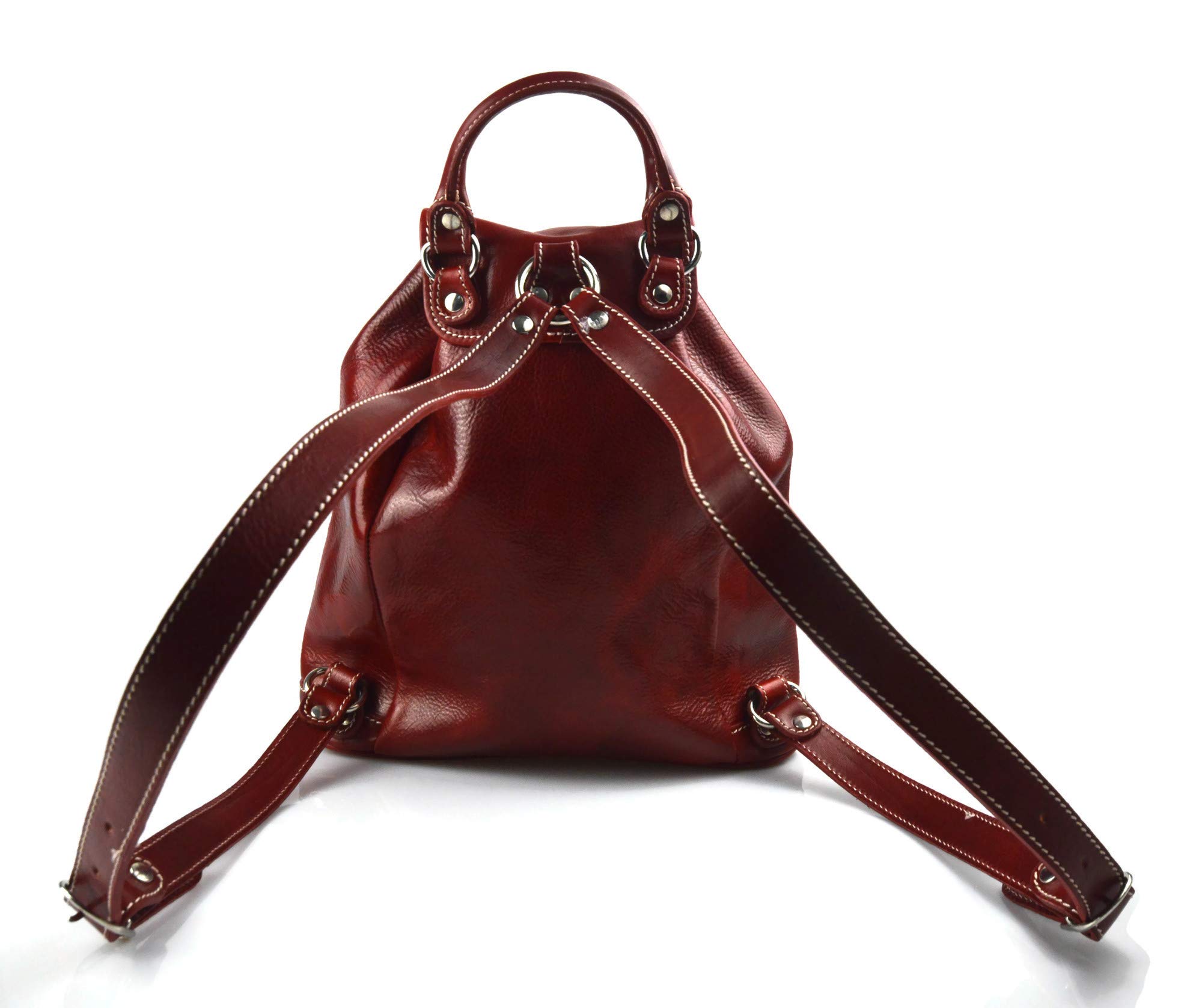 Mochila de piel rojo mochila piel mochila hombre mujer mochila de viaje mochila de cuero mochila sport bolso de espalda piel