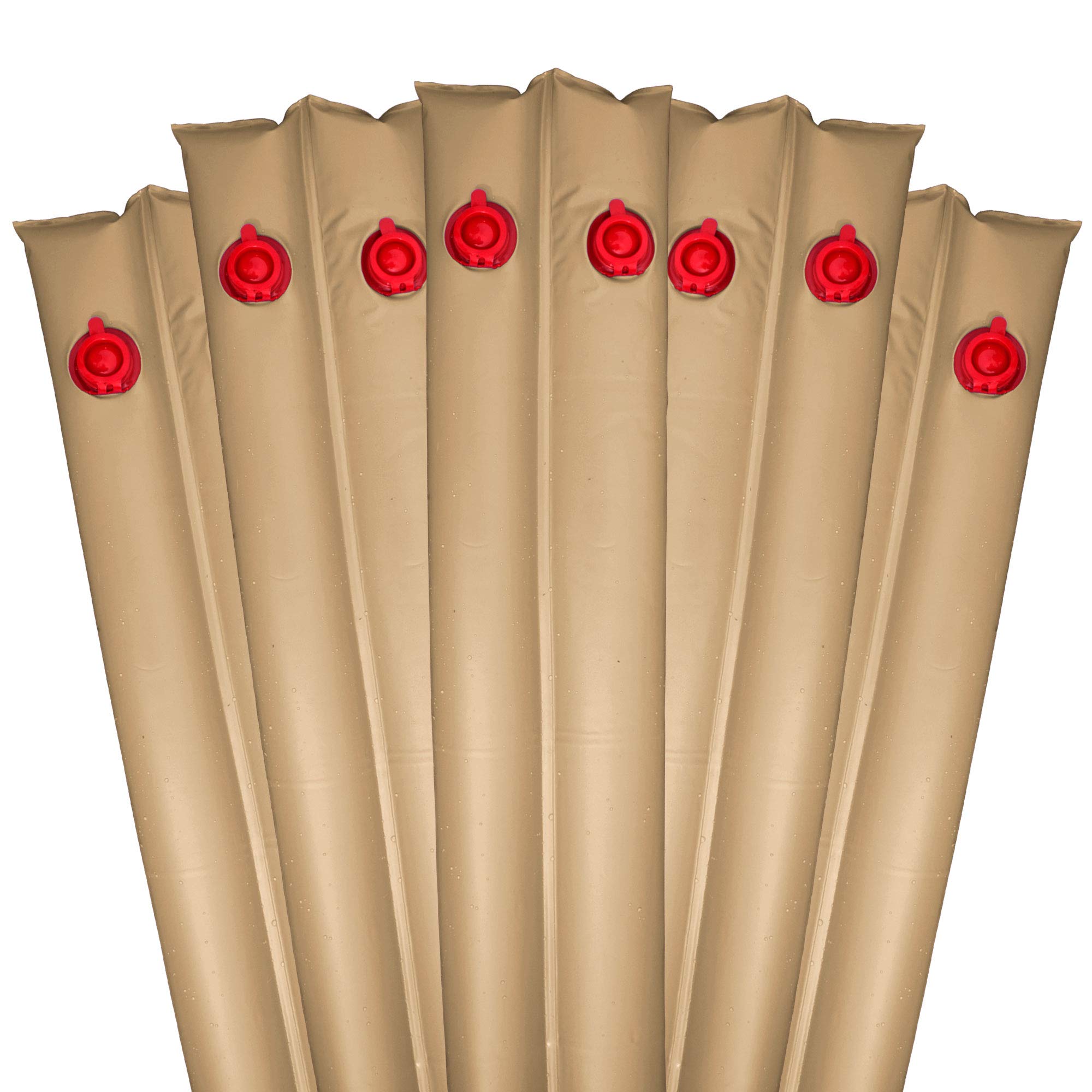Pool Mate 10 ft. 5-Pack Deluxe Tan Double Chamber Pool Water Bags, .42 MM Thick Vinyl, Cover Weights, Water Tubes