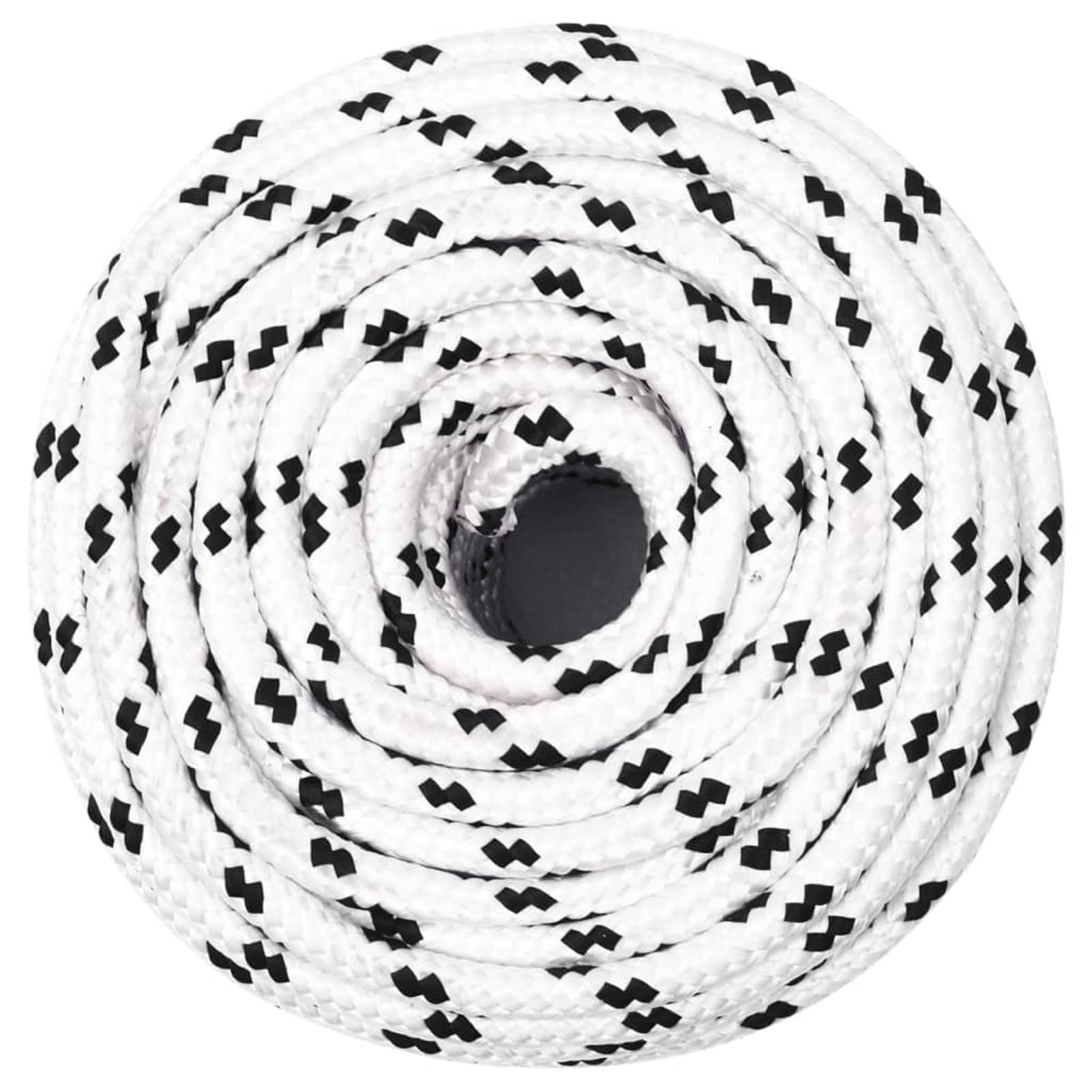 BaraSh Corda Intrecciata per Barca Bianca 6 mm x 100 m Poliestere,Corda Intrecciata,Accessori Ferramenta Corde,Fili e Catene Cavi e Funi-152763