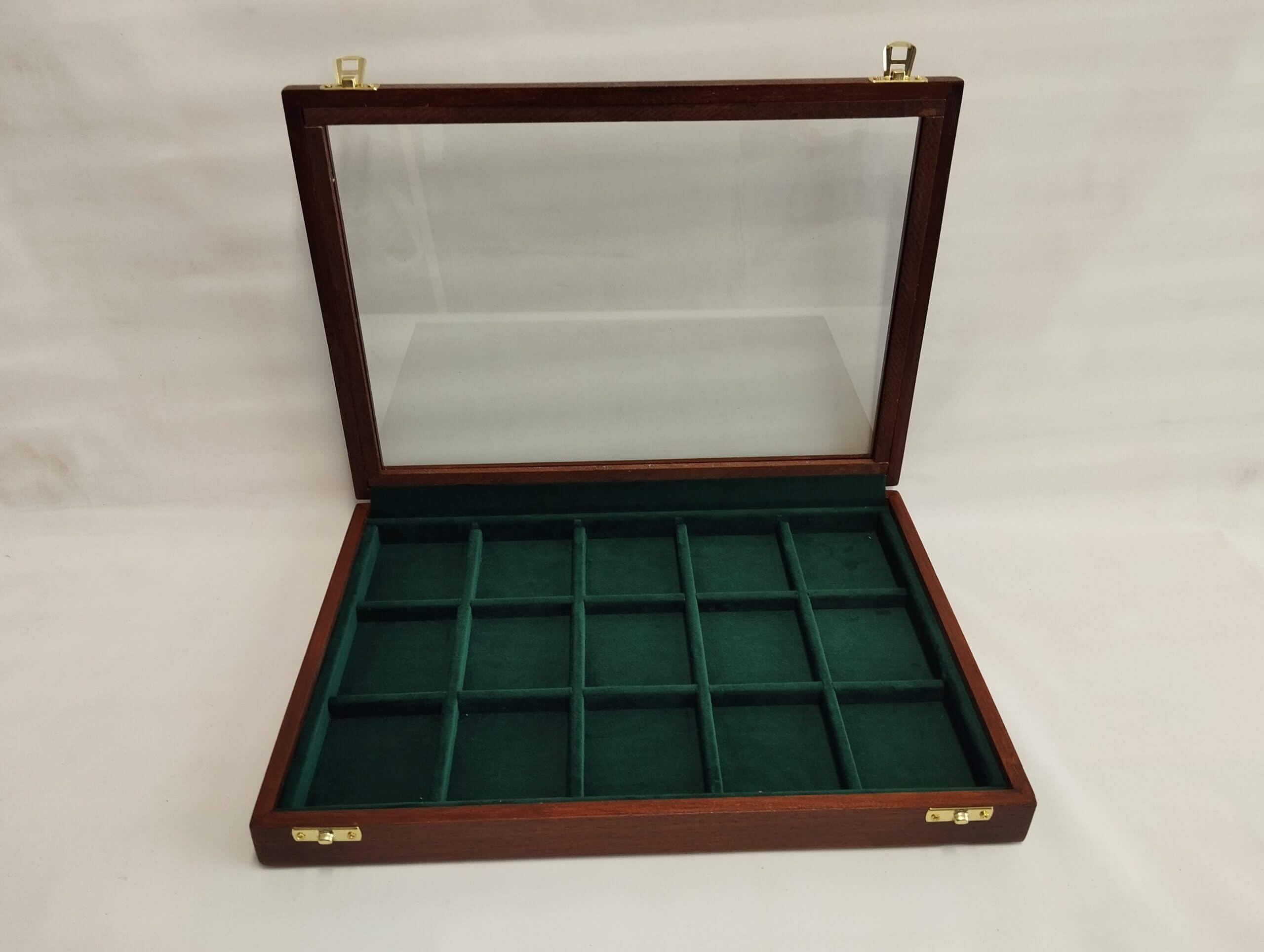 Vitrina para Reloj de Bolsillo – Estuche de Madera Artesanal para un Reloj de Bolsillo, Caja Expositora para Coleccionistas e Idea de Regalo