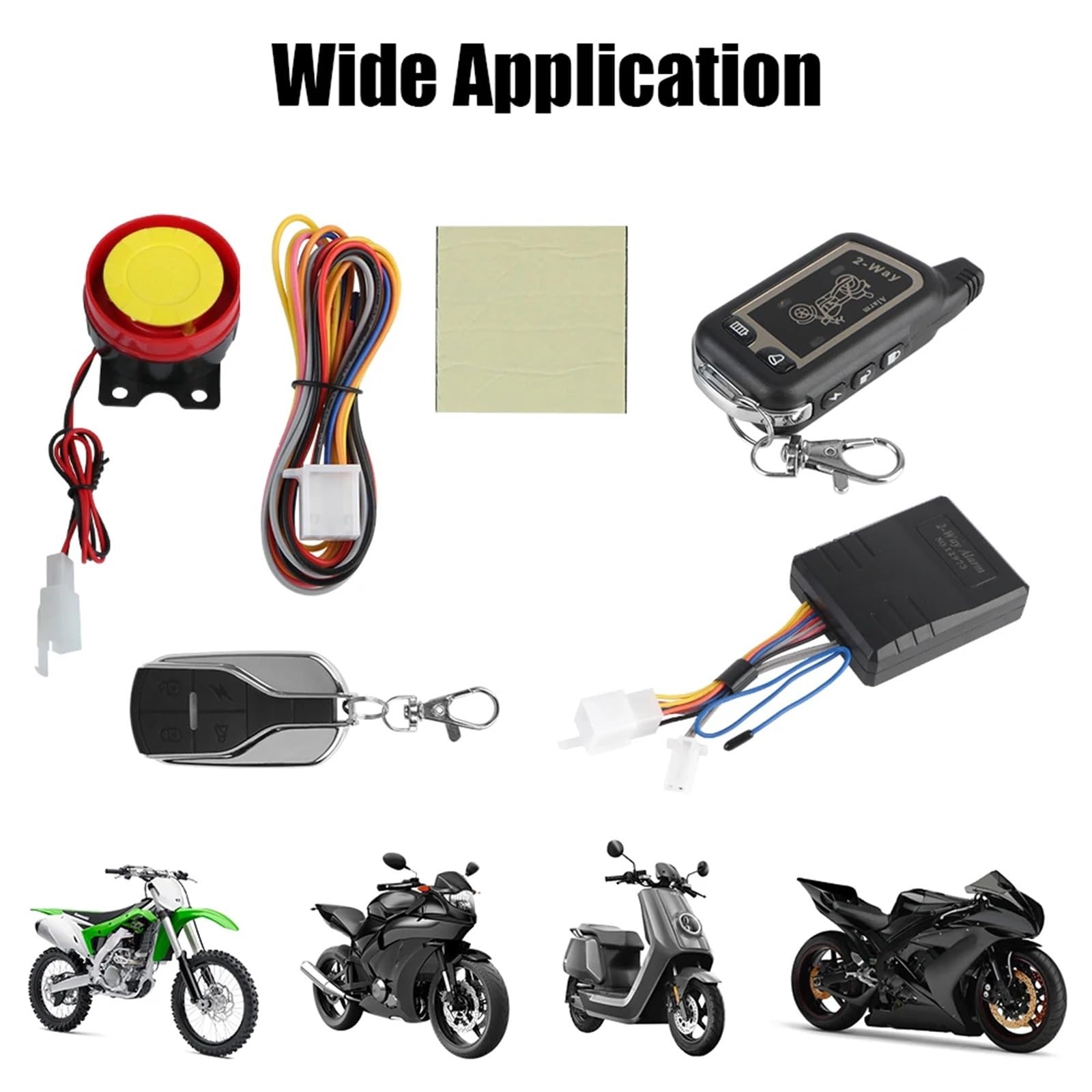 blokada motocykla 125dB E-bike Scooter Motocykl System bezpieczeństwa Motocykl 2-drożny system alarmowy 12V Uniwersalna ochrona antykradzieżowa