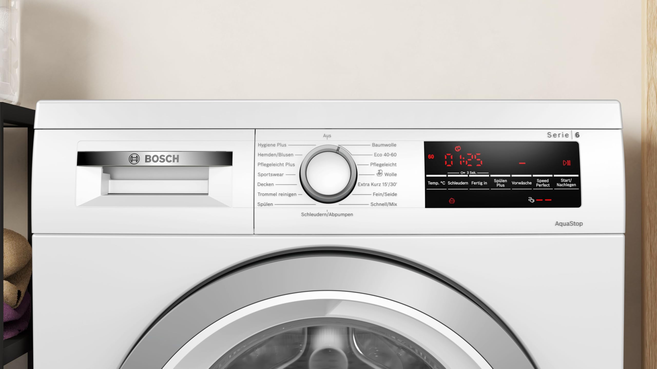 Bosch Serie 6 WUU28T70 Waschmaschine 8 kg 1400 UpM Unterbaufähig SpeedPerfect EcoSilence Drive Weiß