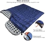 REDCAMP Outdoors Cotton Flannel Sleeping Bag for Camping Backpacking, Warm and Comfortable Envelope Sleeping Bags with 2/3/4lbs Filling