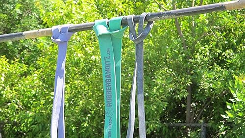 Miniatura 5 de Rubberbanditz Bandas de asistencia combinadas  Bandas de ejercicio de resistencia resistentes para levantamiento de potencia, movilidad y