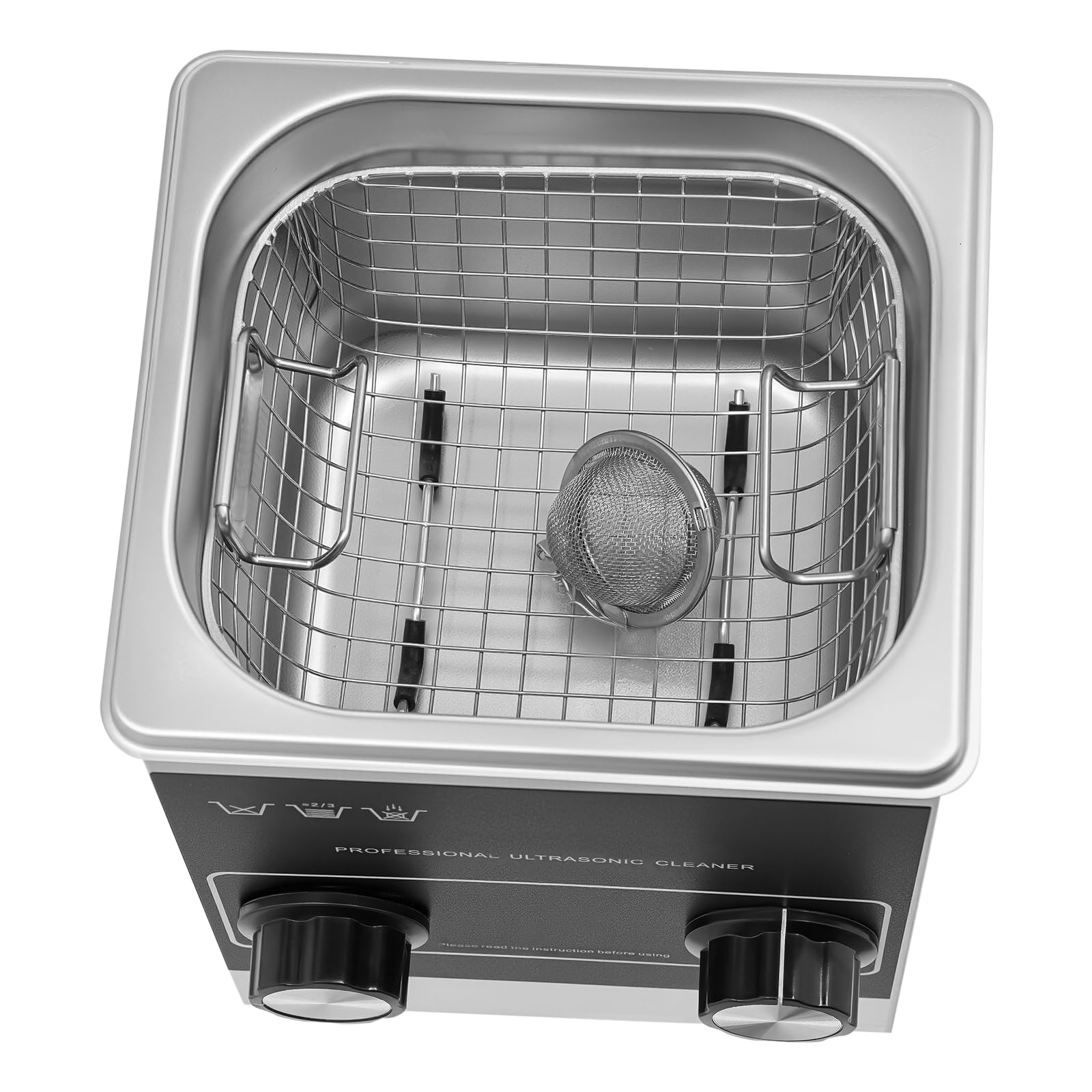 Ultraschallreinigungsgerät 2L Brillenreinigungsgerät 40KHz Ultraschallgerät Einstellbares 0-80℃ Schmuck Reinigung Zuhause, Zahnschiene Wasserdicht Ultraschall Reiniger mit Anzeigeleuchten