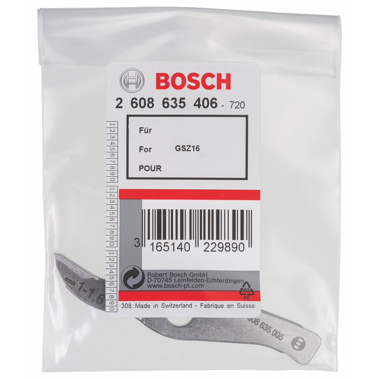 Bosch 2 608 635 406 - Cuchilla recta - - (pack de 1)