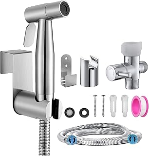 Bidet Sprayer for Toilet, Handheld Sprayer Kit, for Toilet Handheld Bidet Cloth Diaper Sprayer Set Muslim Shower Toilet Sprayer - Stainless Steel