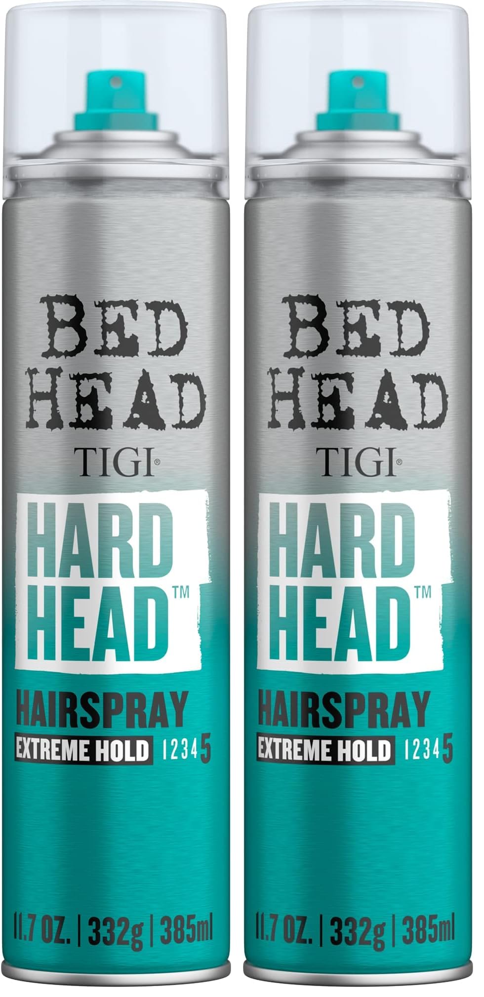 TIGIBed Head Hard Head Hair Spray – Extra Strong Hold for All Day Style and All Hair Types, 11.7 oz, 2 Pack