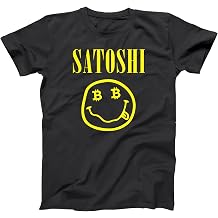 Satoshi Bitcoin Nakamoto - 90s Grunge Rock Smile Face - Funny Crypto Cryptocurrency Finance Xs-6x - Soft - Unisex Tee
