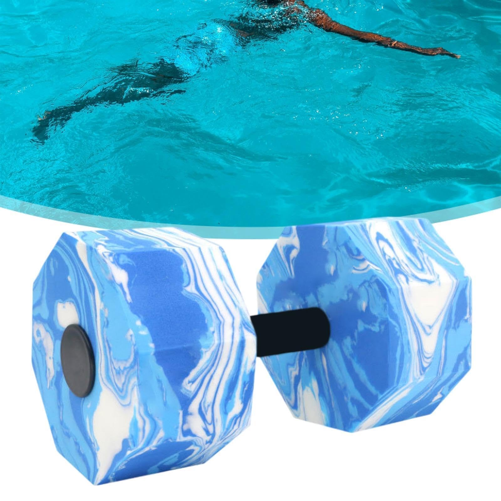 Vaveren ,Aquatic Dumbbell,Hand Bar, Training Aquatic Bar Float for Water Aerobics Weight Water Aerobics for Men Women, Blue White