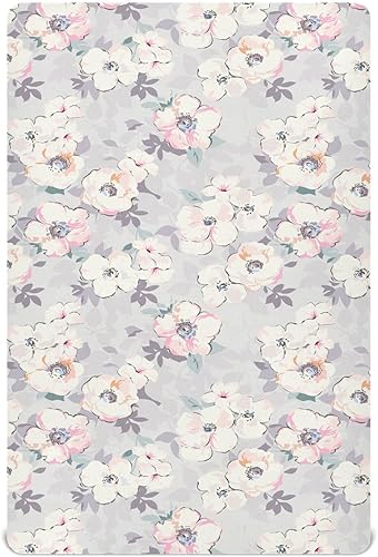 Miniatura 1 de Flower Crib Sheets - Stretchy Fitted Crib Sheets for Boys Girls, Unisex Cozy Baby Crib Sheet 28 x 52 x 9 Inches
