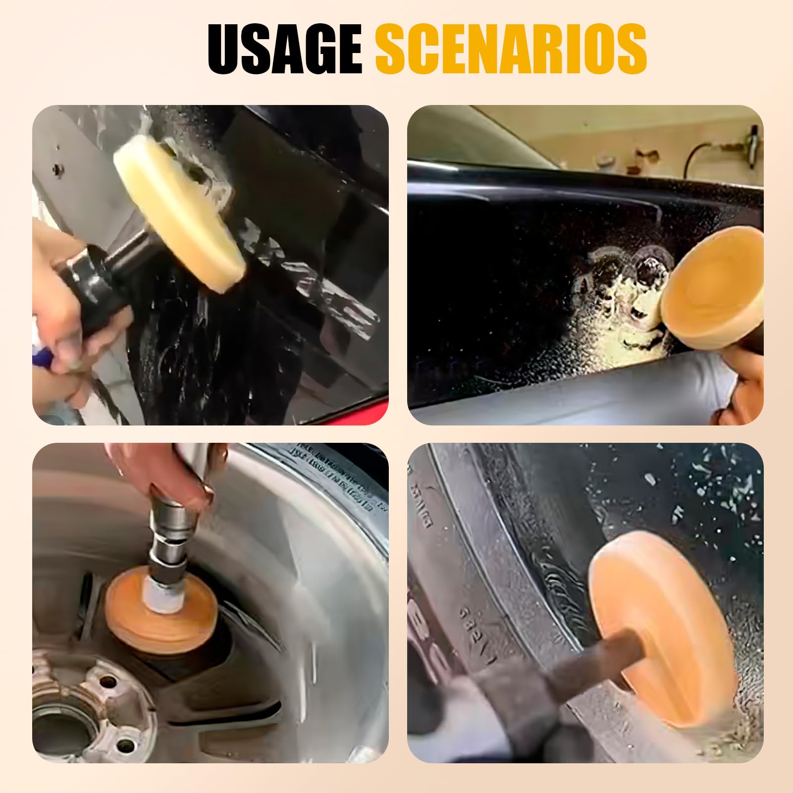 Gomma Per Rimuovere Adesivi Da Auto E Moto - Disco Per Trapano, Ideale Per Pellicole E Residui Di Colla - Foto 4