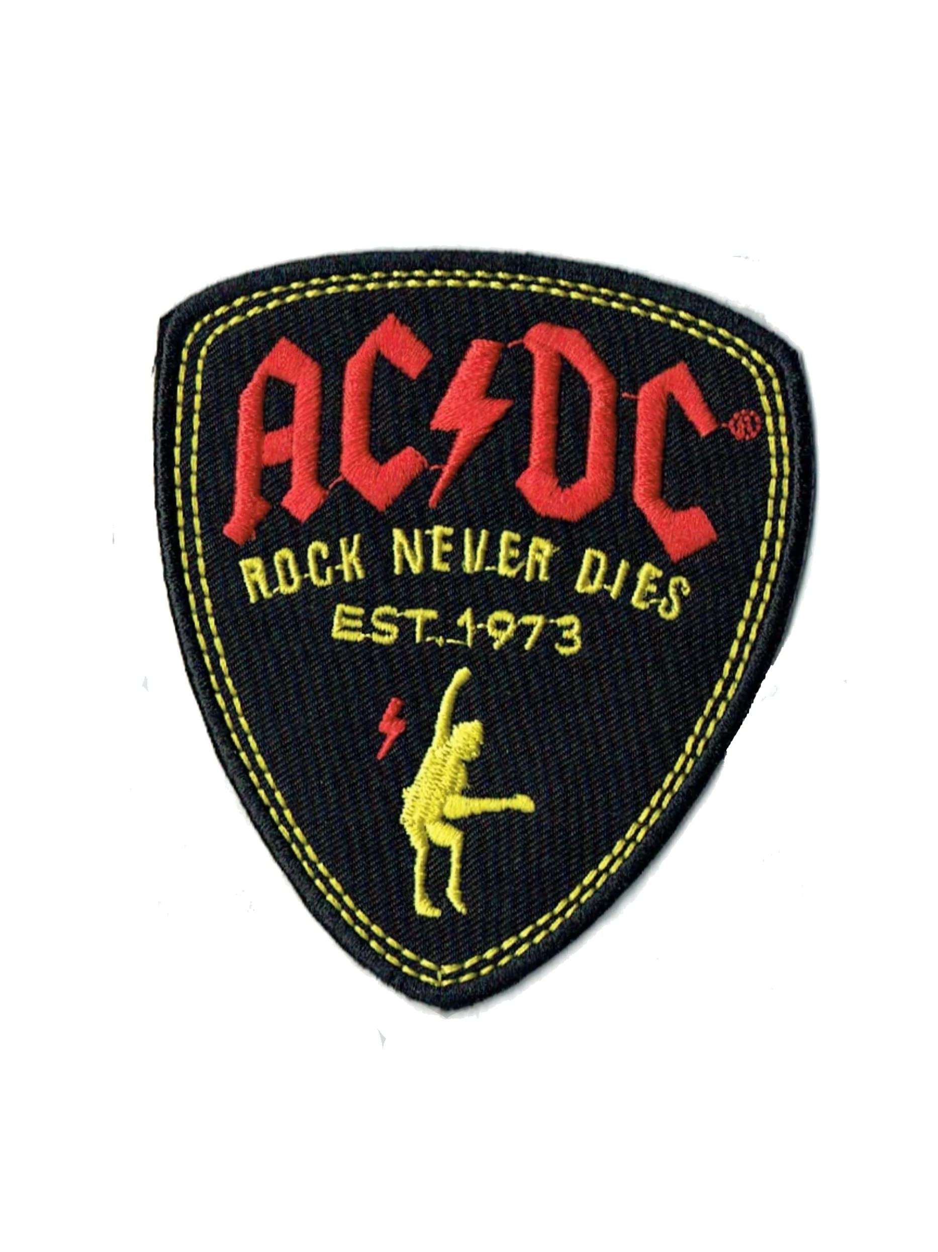 AC/DC Rock Never Dies Shaped Official Woven Patch