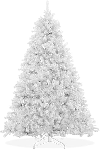 Casafield Árbol de Navidad artificial de abeto blanco de 6 pies con soporte de metal resistente