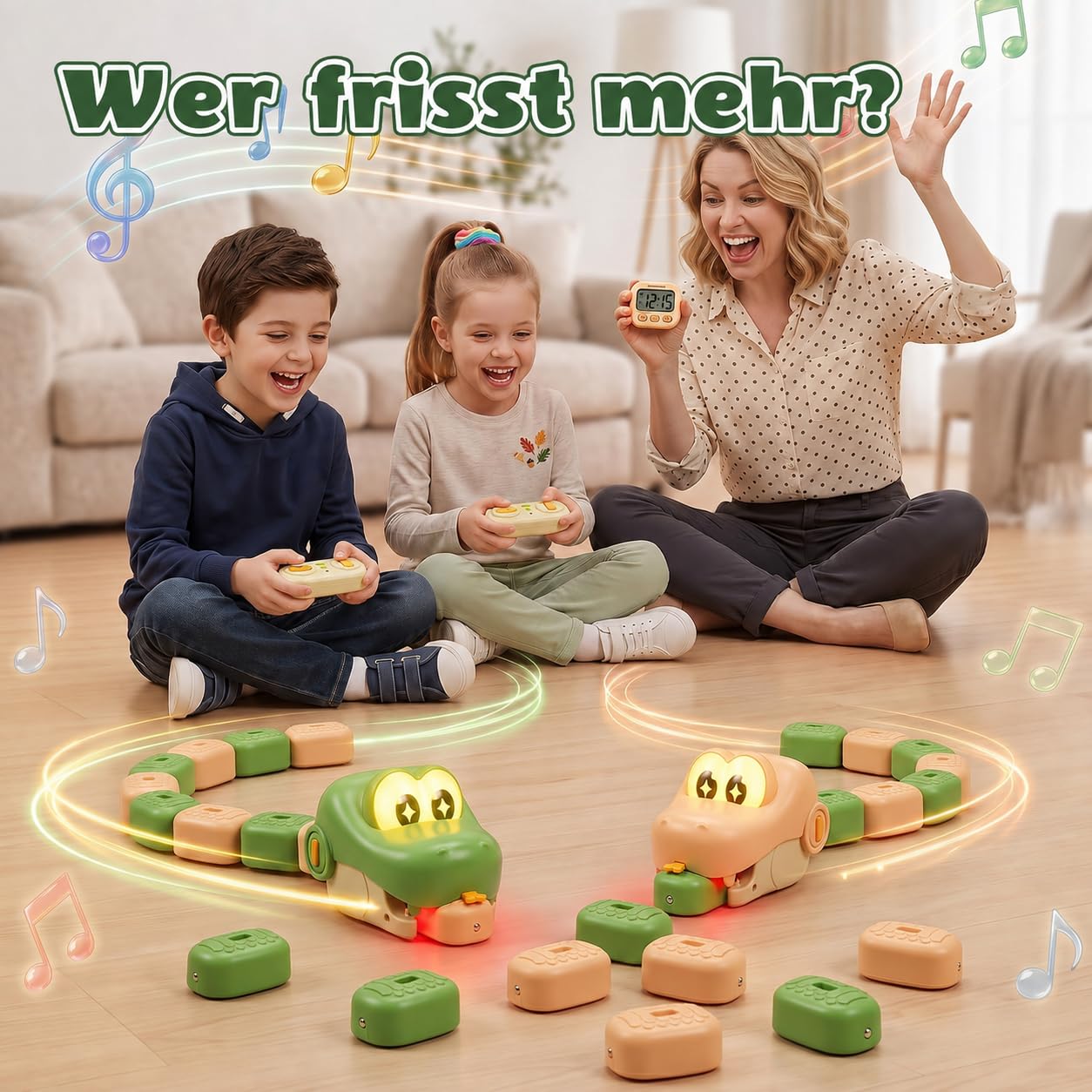 Umikk Magnetic Snake Game, Ferngesteuerte Schlange mit Licht