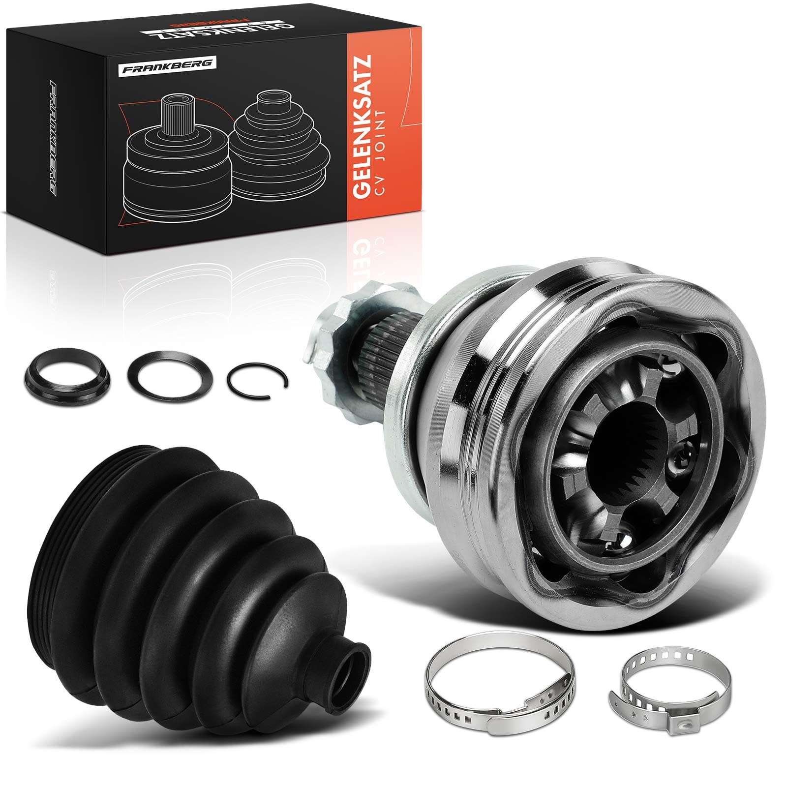 Frankberg Gelenksatz Antriebswelle Vorderachse Kompatibel mit A1 8X1 8XK A2 8Z0 Fabia III Kombi NJ5 Polo 6C1 6R1 Ibiza IV 6J5 6P1 Rooms.ter 5J7 Fox 5Z1 5Z3 5Z4 Replace# 6Q0498099E