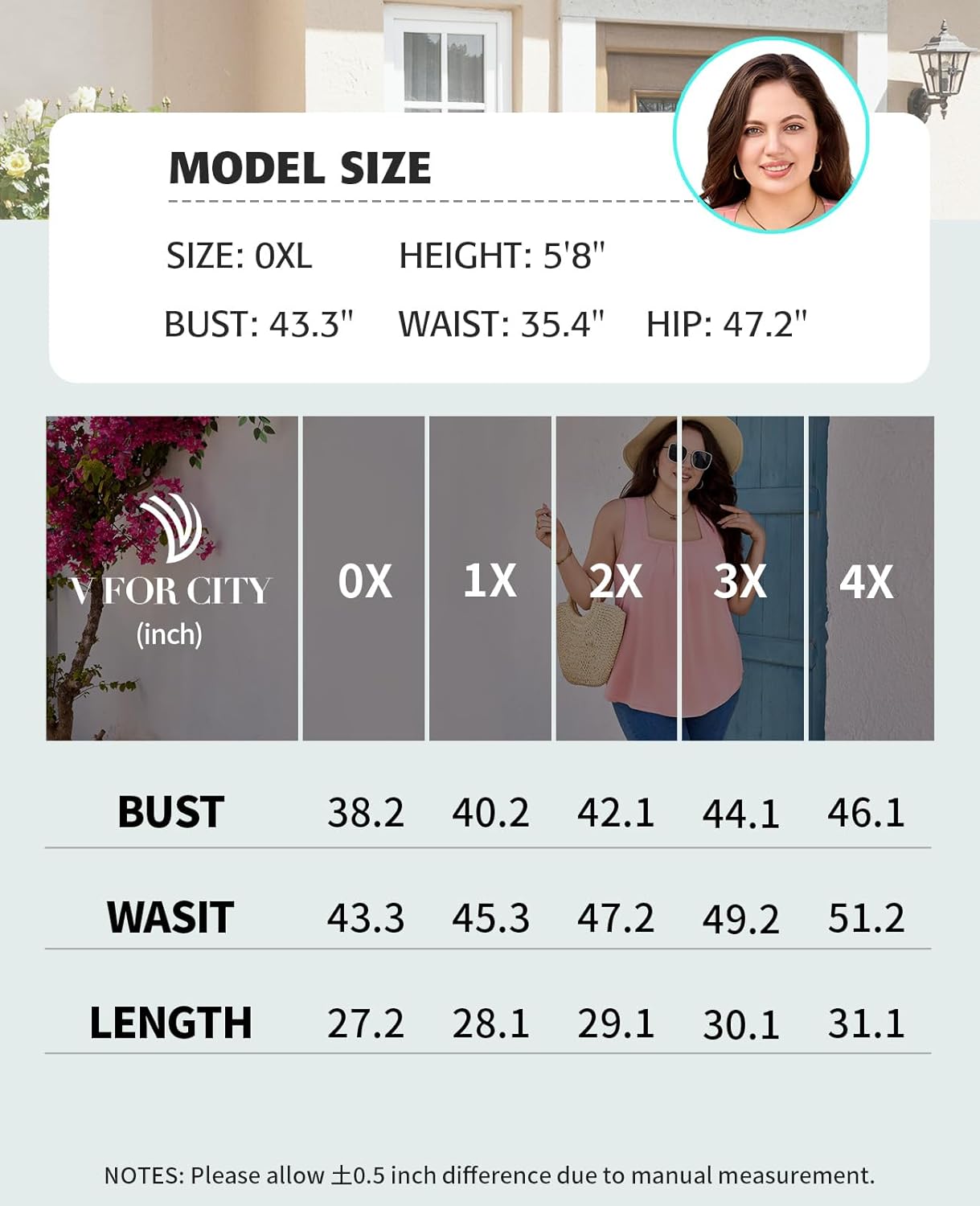 V FOR CITY Women Flowy Tank Top with Built in Bras Pleated Square Neck Tunic Tops Loose Summer Tanks Shirts