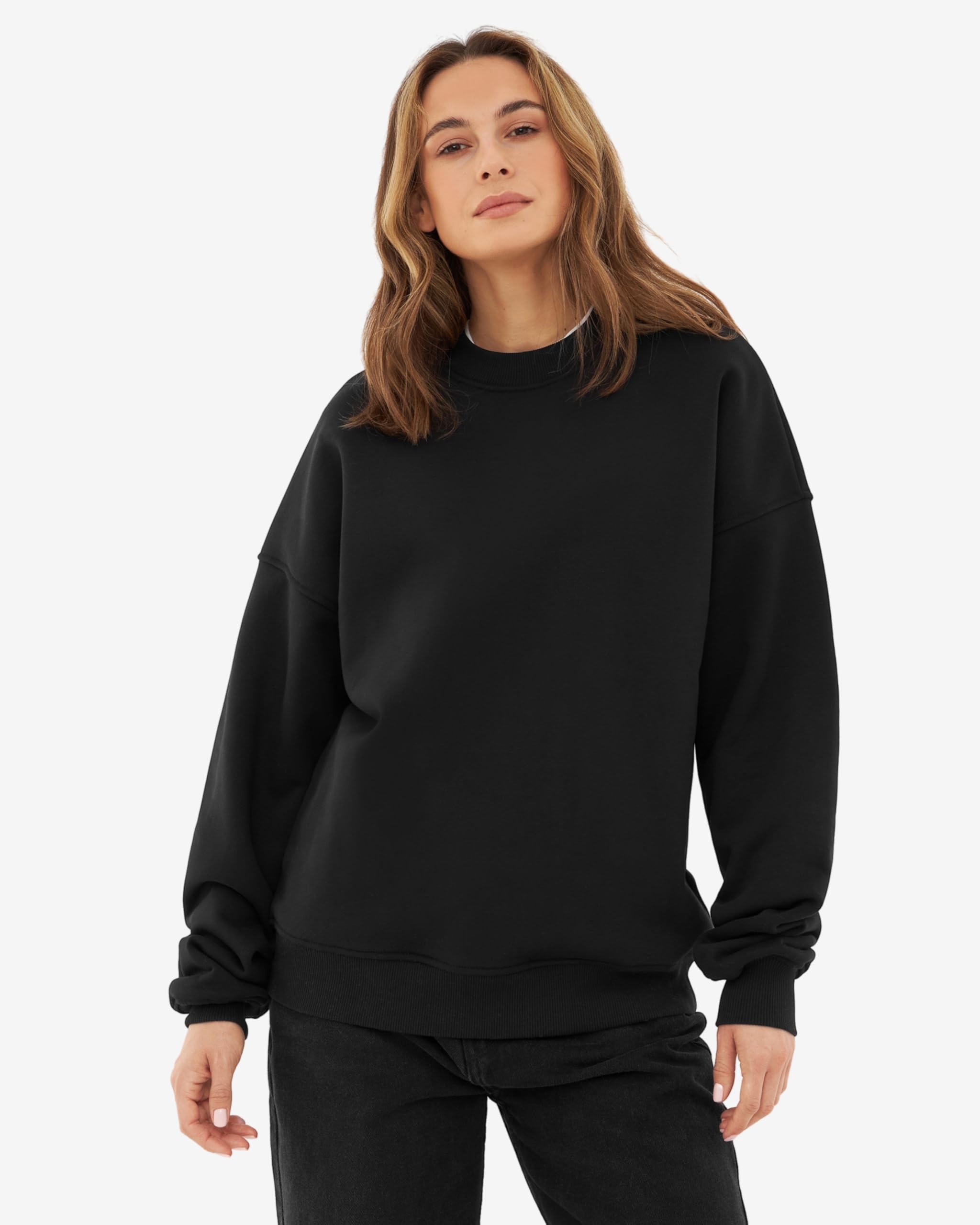 Johnny Urban Sweatshirt Damen & Herren Oversized - Carter - Heavy Basic Pullover - Crewneck in Oversize Fit - Enganliegender Kragen - Unisex - Schwerer Stoff