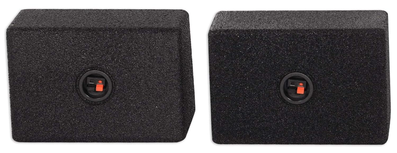 Rockville Pair RS6x9BL 6x9 Wedge Sealed Car Speaker Box Enclosures, Bedliner Finish, Universal Fit, Durable MDF, for Car, Truck, Marine Audio