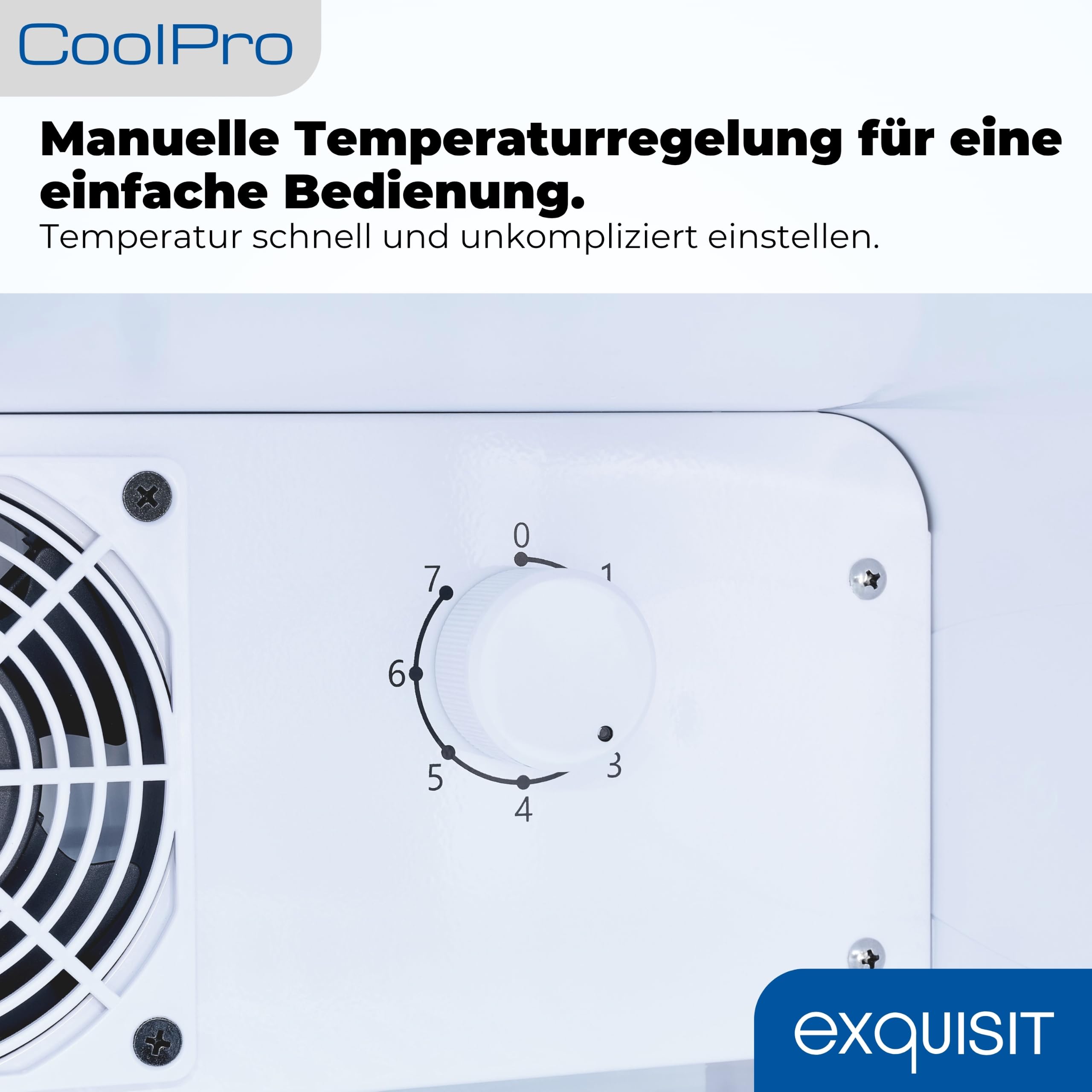 Exquisit Getränkekühlschrank GKS240-GT-160C weiss | Nutzinhalt: 237 L | Türschloss | 6 Gitterablagen | Umluftventilator | Standgerät
